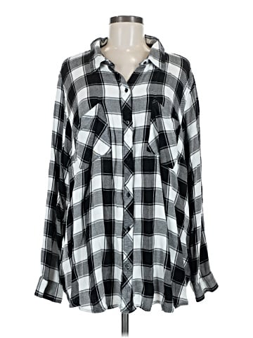 a.n.a. A New Approach Long Sleeve Button-Down Shirt (view 1)