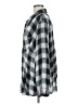 a.n.a. A New Approach 100% Rayon Checkered-gingham Silver Long Sleeve Button-Down Shirt Size M - photo 5