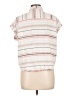 Unbranded Stripes Ivory Short Sleeve Blouse Size L - photo 2