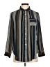 Westport 100% Polyester Stripes Blue Long Sleeve Blouse Size M - photo 1