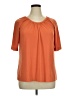 Susan Graver Orange Short Sleeve Blouse Size XL (estimated) - photo 1