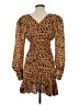 Nicholas 100% Silk Animal Print Brown Cocktail Dress Size 2 - photo 2