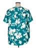 Torrid 100% Polyester Tropical Teal Short Sleeve Blouse Size 1X Plus (1) - photo 2