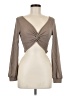 Shein Brown Tan Long Sleeve Top Size 6 - photo 1