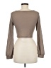 Shein Brown Tan Long Sleeve Top Size 6 - photo 2