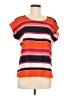 Olive and Oak Stripes Orange Short Sleeve Top Size M - photo 1