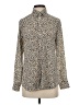 Banana Republic 100% Polyester Animal Print Ivory Long Sleeve Blouse Size XS - photo 1