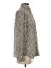 Banana Republic 100% Polyester Animal Print Ivory Long Sleeve Blouse Size XS - photo 4