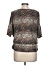 Kenar Brown Short Sleeve Blouse Size L - photo 2