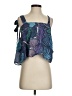 Warm 100% Cotton Blue Sleeveless Blouse Size XS (0) - photo 1