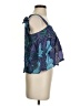 Warm 100% Cotton Blue Sleeveless Blouse Size XS (0) - photo 4