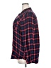 Maurices 100% Rayon Plaid Red Long Sleeve Button-Down Shirt Size XXL - photo 5