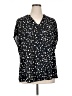 Torrid 100% Polyester Polka Dots Black Short Sleeve Blouse Size 1X Plus (1) - photo 1
