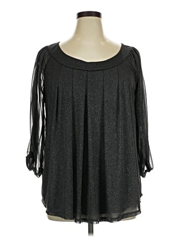 Always Indigo 3/4 Sleeve Blouse (view 1)