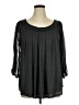 Always Indigo 100% Polyester Black 3/4 Sleeve Blouse Size 1X - photo 1