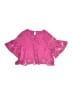 Shein 100% Polyester Pink Short Sleeve Blouse Size 8 - photo 2