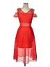 River Island 100% Polyester Red Cocktail Dress Size 10 - photo 1