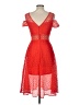 River Island 100% Polyester Red Cocktail Dress Size 10 - photo 2