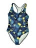 Nicole Miller Studio Tropical Blue One Piece Swimsuit Size L - photo 1