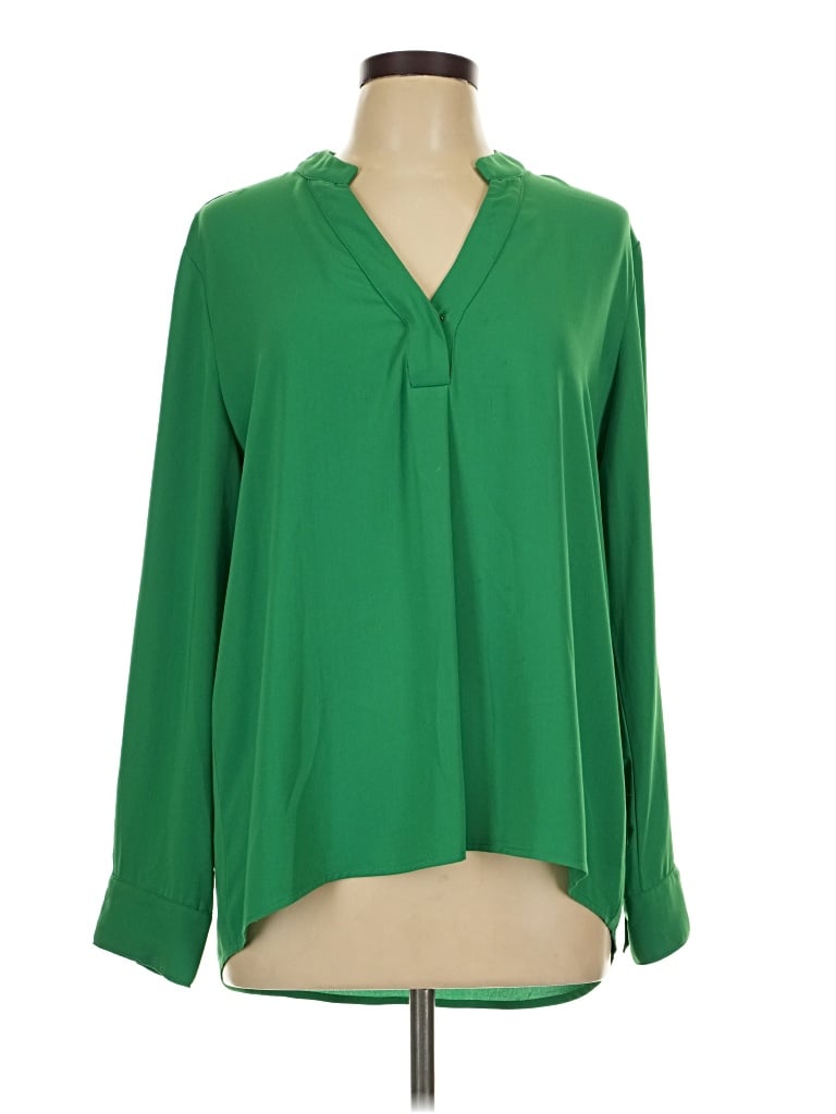 Pre-owned Jade 3/4 Sleeve Blouse In Green