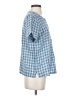 Orvis Checkered-gingham Blue Short Sleeve Henley Size S (estimated) - photo 4