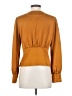 J.Crew 100% Polyester Gold Long Sleeve Blouse Size 4 - photo 2