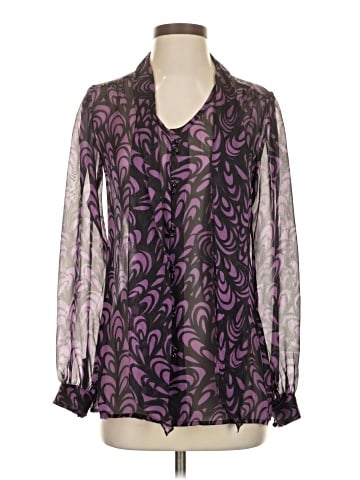 Milly Long Sleeve Silk Top (view 1)