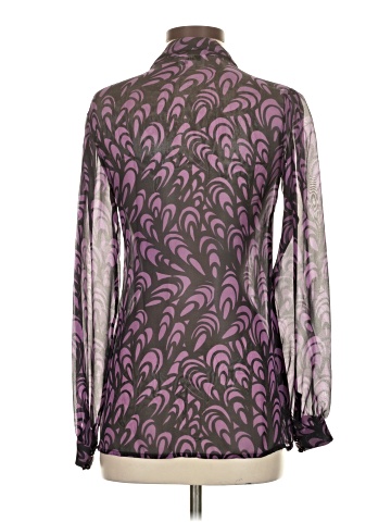 Milly Long Sleeve Silk Top (view 2)