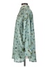 Zara 100% Polyester Stars Green Long Sleeve Blouse Size XS - photo 5