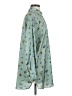Zara 100% Polyester Stars Green Long Sleeve Blouse Size XS - photo 4
