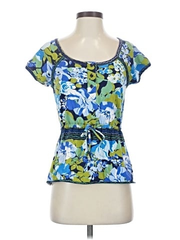 Little Yellow Button Short Sleeve Top (view 1)