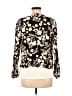 H&M 100% Viscose Floral Gold Black Blazer Size 12 - photo 2