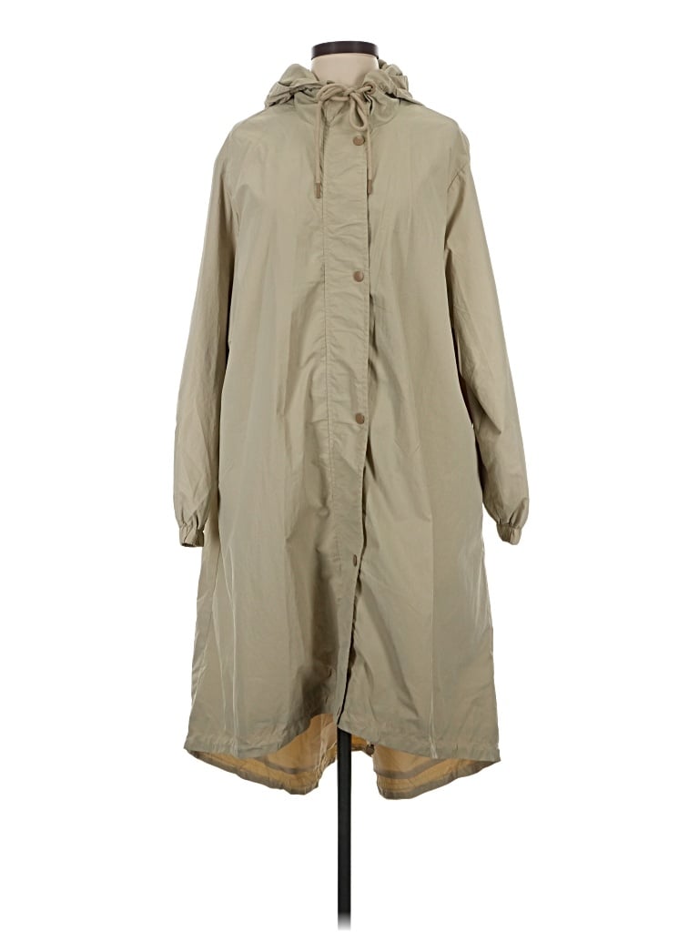 Pre-owned Industry Raincoat In Brown