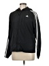 Adidas 100% Polyester Black Zip Up Hoodie Size M - photo 1