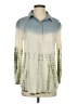 She + Sky Tie-dye Green Long Sleeve Blouse Size S - photo 1
