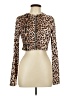 Unbranded Animal Print Brown Long Sleeve Blouse Size XL - photo 1
