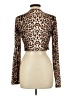 Unbranded Animal Print Brown Long Sleeve Blouse Size XL - photo 2