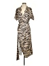 Sally LaPointe Animal Print Tan Cocktail Dress Size 4 - photo 1