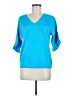 Etcetera Blue 3/4 Sleeve Top Size M - photo 1