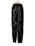 by the way. 100% Polyester Metallic Black Silver Casual Pants Size S - photo 1