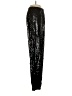 by the way. 100% Polyester Metallic Black Silver Casual Pants Size S - photo 4