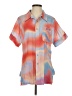 Assorted Brands Color Block Orange Short Sleeve Blouse Size XS - photo 1