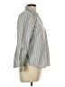 Foxcroft Stripes Gray Long Sleeve Button-Down Shirt Size 10 (petite) - photo 4