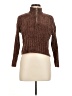 Pink Rose 100% Polyester Brown Turtleneck Sweater Size M - photo 1