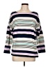 T by Talbots Stripes Purple Pullover Sweater Size L - photo 1