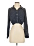 Zara Polka Dots Blue Long Sleeve Blouse Size S - photo 1
