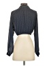 Zara Polka Dots Blue Long Sleeve Blouse Size S - photo 2