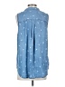 Caffé Marrakesh 100% Lyocell Stars Blue Sleeveless Button-Down Shirt Size S - photo 2