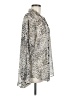 Topshop 100% Polyester Animal Print Silver Long Sleeve Blouse Size 8 - photo 4