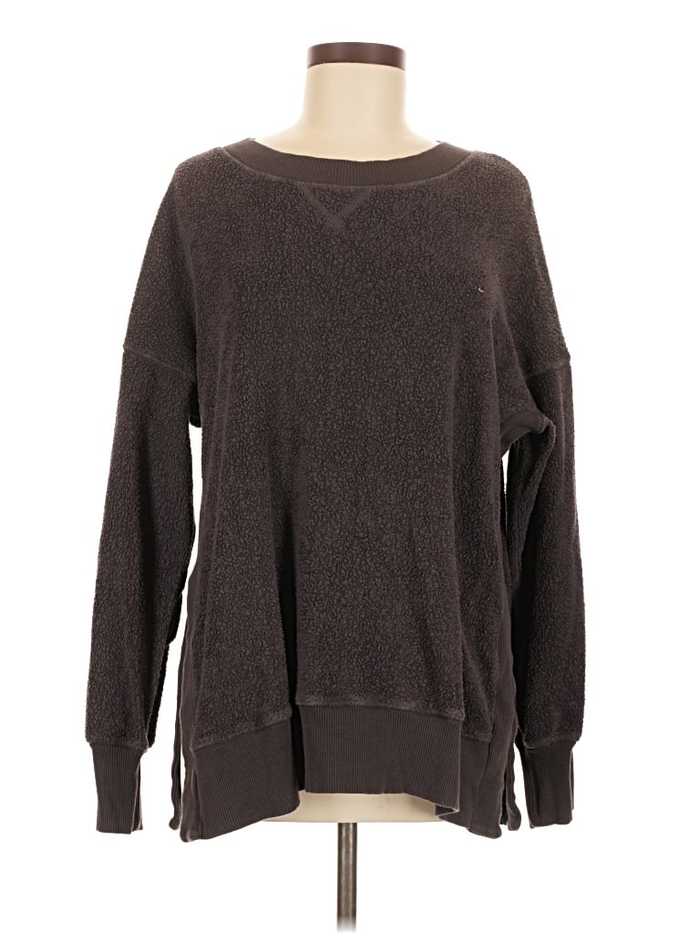 Pre-owned Aerie Fleece Jacket In Brown